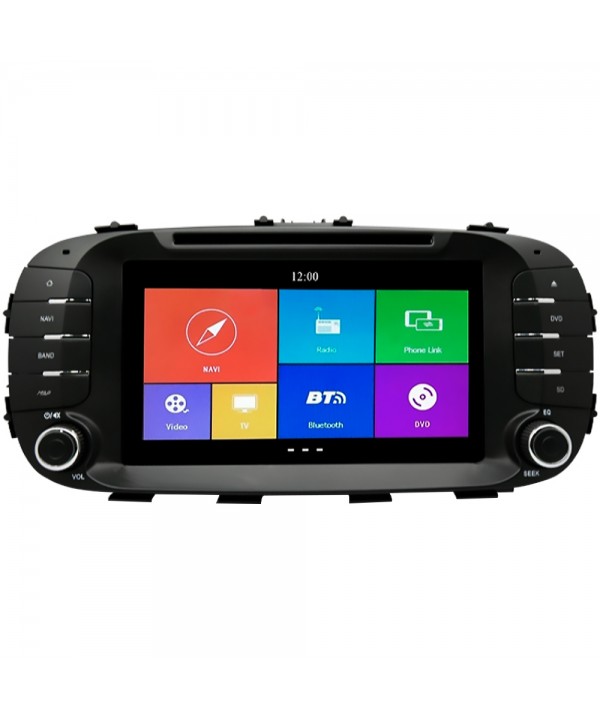 Central Multimedia Hetzer S450 de 8” para Kia Soul 2013/17 con Bluetooth/GPS – Negro