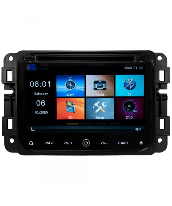 Central Multimedia Hetzer S500A de 7” para Jeep Renegade/Fiat Toro/ Fiat Mobi 2015/20 con Bluetooth/GPS – Negro