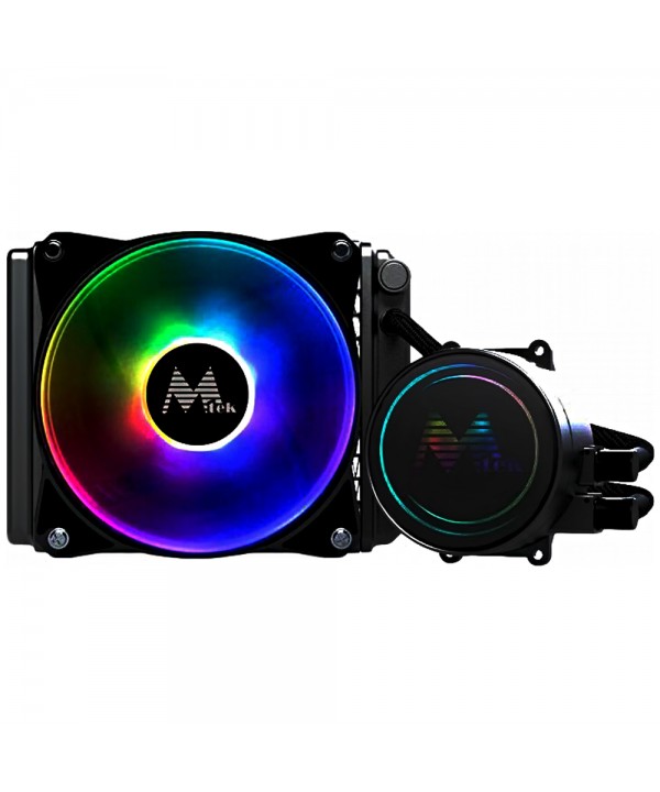 Cooler para CPU Mtek de 120mm MWC-120 con iluminación ARGB  - Negro