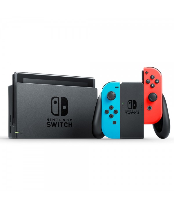 Consola Portátil Nintendo Switch HAC-S-KABAA con Wi-Fi/Bluetooth/HDMI Bivolt - Azul Neón/Rojo Neón