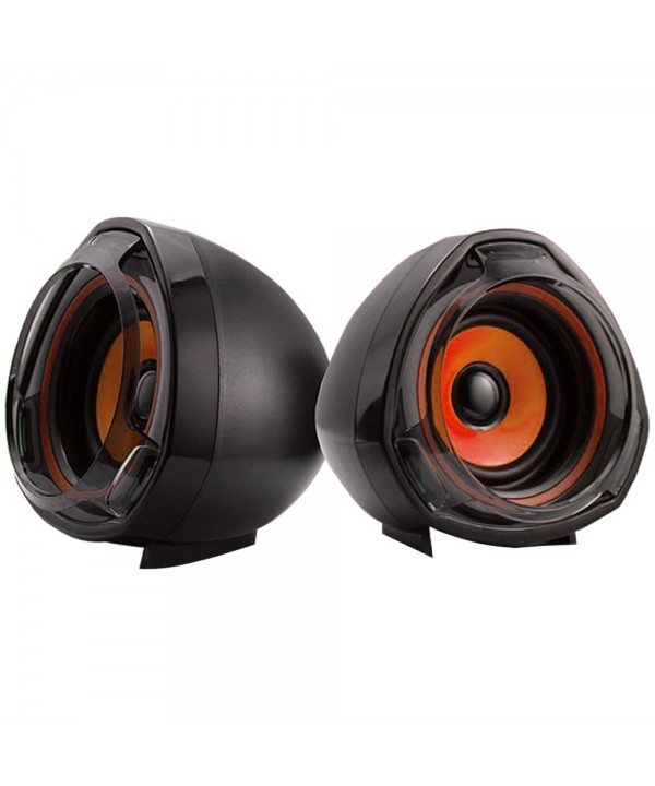 Speaker Quanta QTMSR10 5W/USB/Jack 3.5 mm - Negro/Naranja