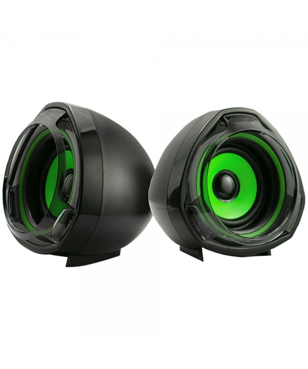 Speaker Quanta QTMSR10 5W/USB/Jack 3.5 mm - Negro/Verde