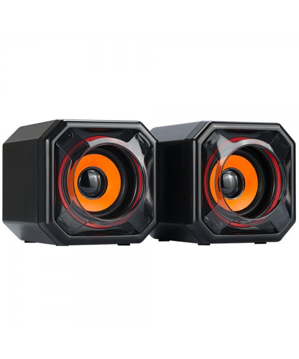 Speaker Quanta QTSMQ15 5W/USB/Jack 3.5 mm - Negro/Naranja