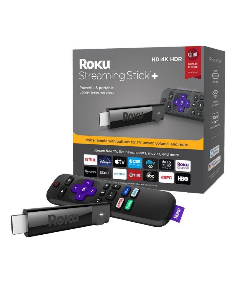 Adaptador Smart Tv Roku Streaming Stick 3810R 4K/HDR/HD - Negro