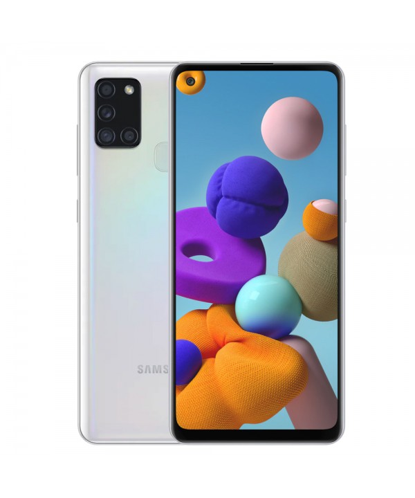 Smartphone Samsung Galaxy A21s SM-A217M DS  4/64GB 6.5" 48+8+2+2/13MP A10 - Blanco (Gar. PY/UY/ARG)