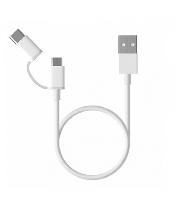 Cable Xiaomi SJV4083TY USB a USB-C/MicroUSB (30 centímetros) - Blanco 